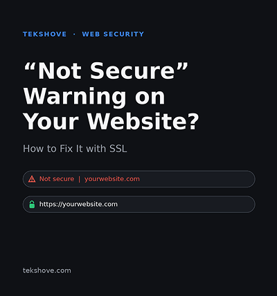 website not secure warning fixed with SSL