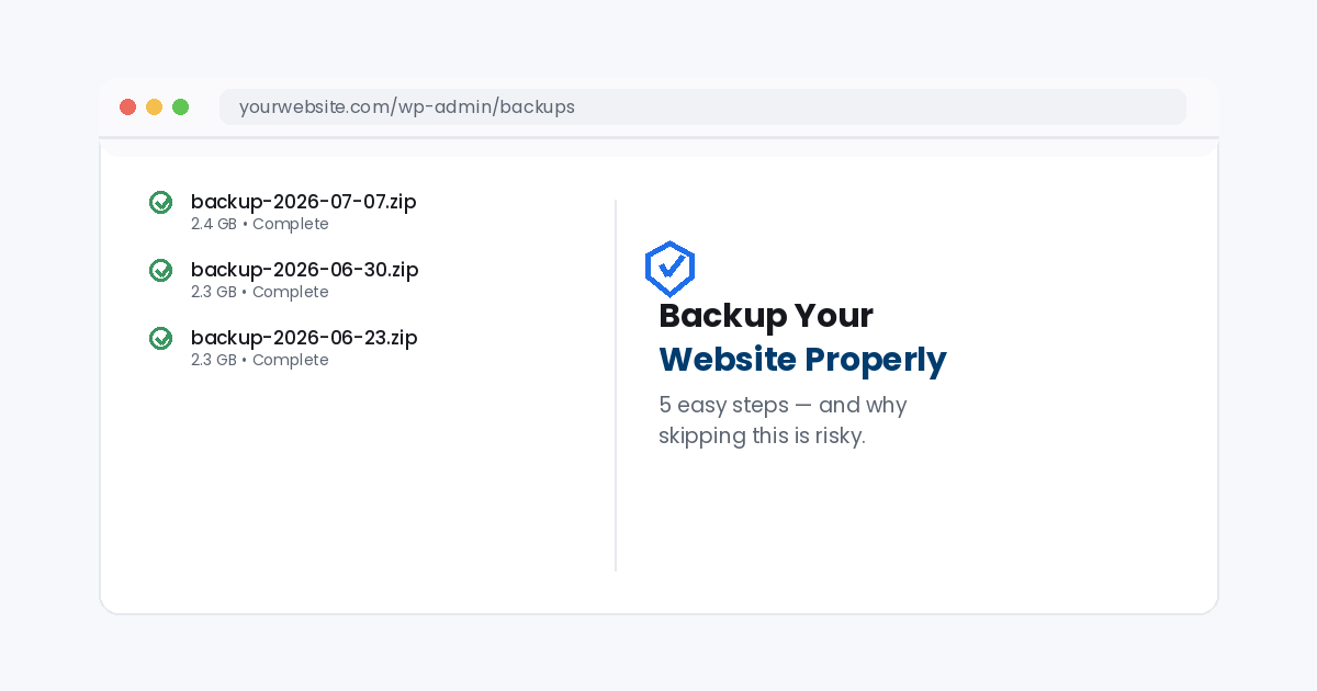 how to backup a website in 5 steps