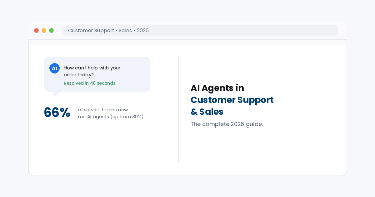 ai agents in customer support and sales 2026