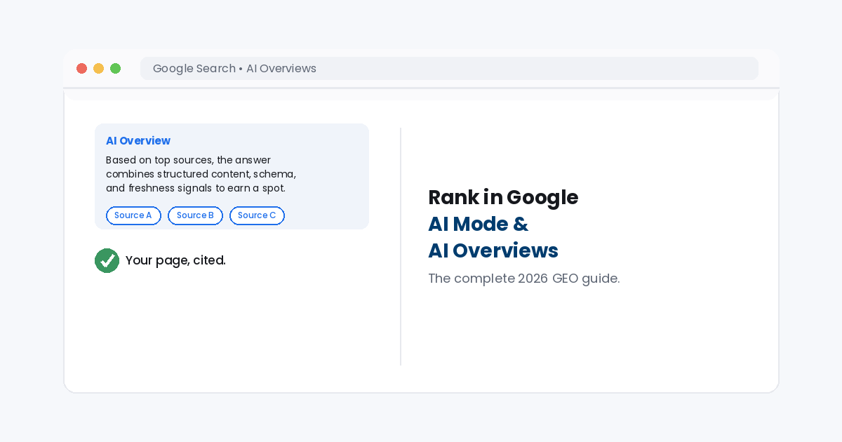 google ai mode and ai overviews geo guide 2026