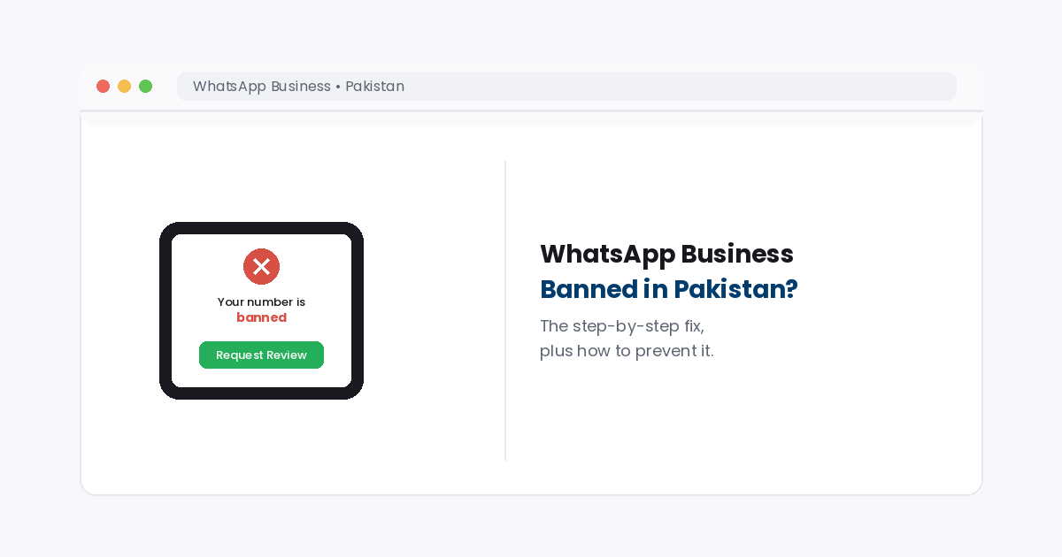 whatsapp business banned pakistan recovery guide 2026
